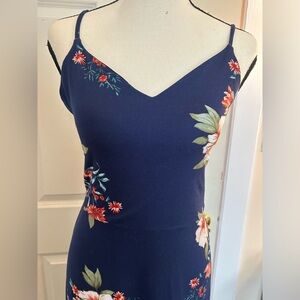 Fortune + Ivy Maxi Floral Dress with Criss Cross Back